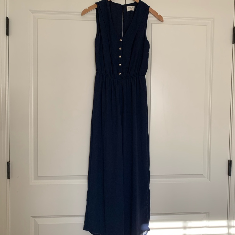 Sienna Sky Navy Blue Wide Leg Jumpsuit